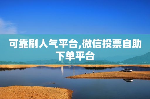 可靠刷人气平台,微信投票自助下单平台