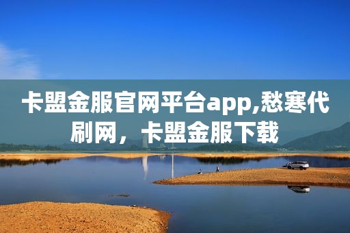 卡盟金服官网平台app,愁寒代刷网，卡盟金服下载
